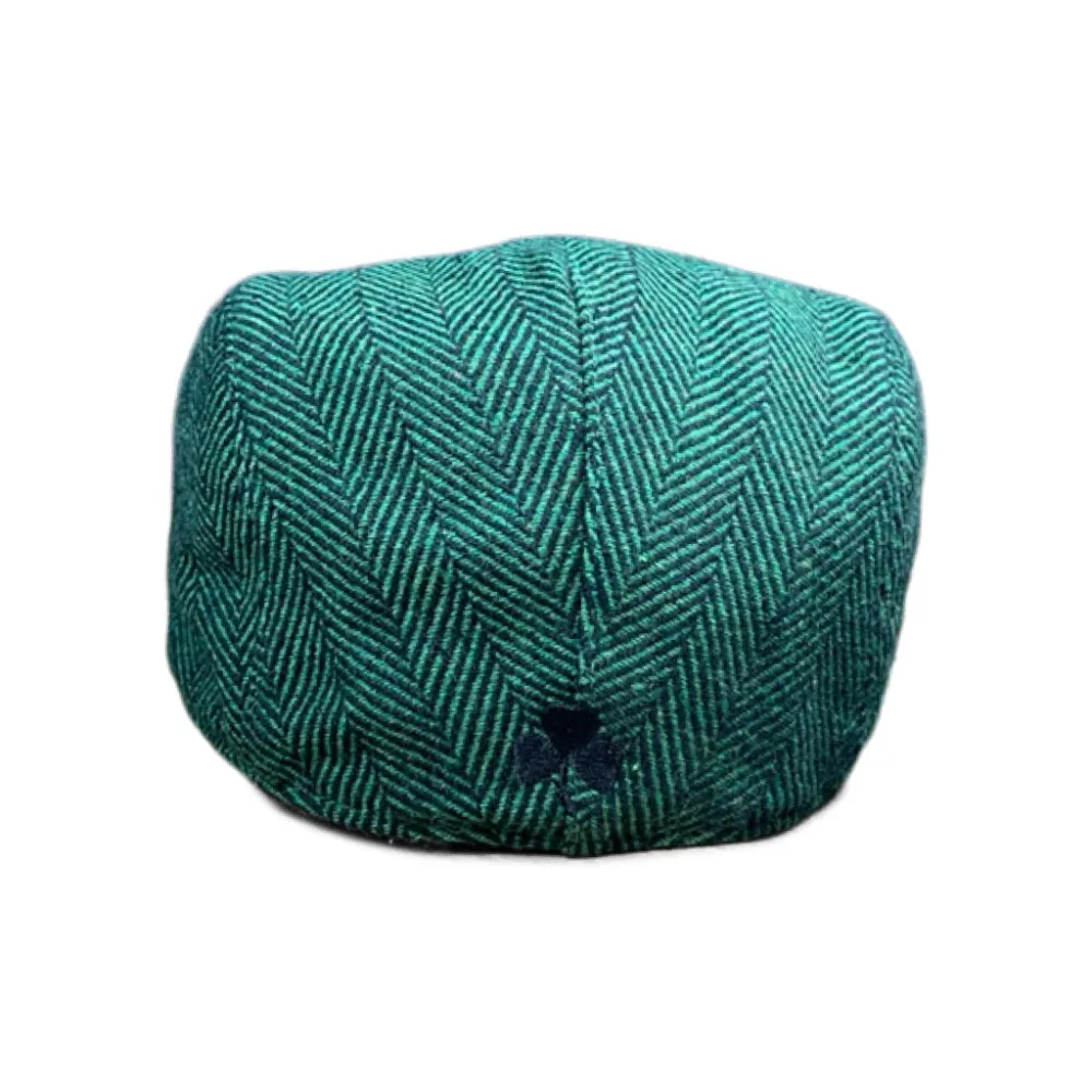 The Irish Boston Scally Cap - Green Herringbone