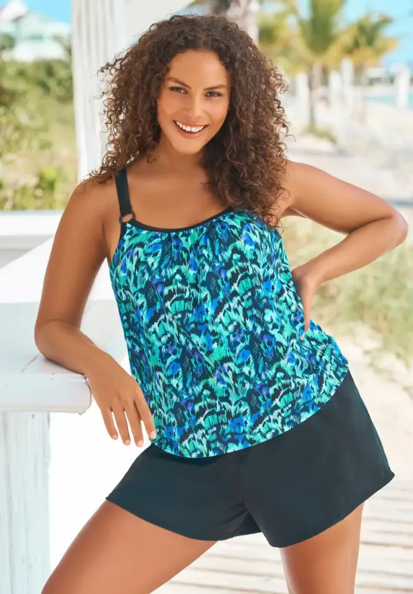 Tank Overlay Swim Romper