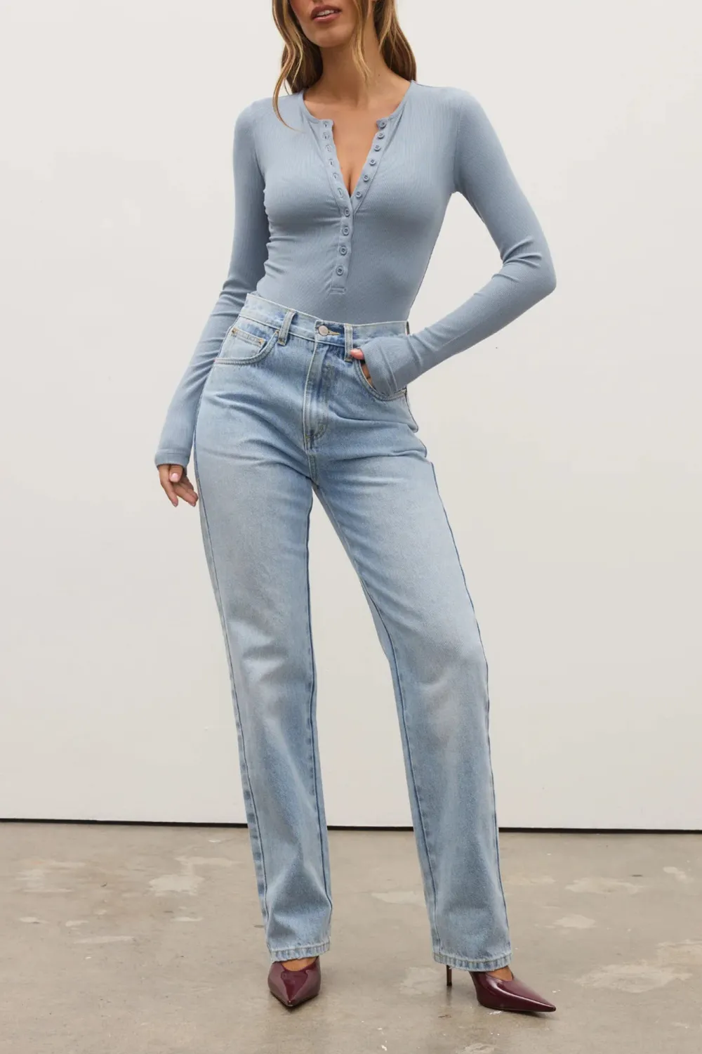 Grey Elegant And Slimming Breathable  Bodysuit