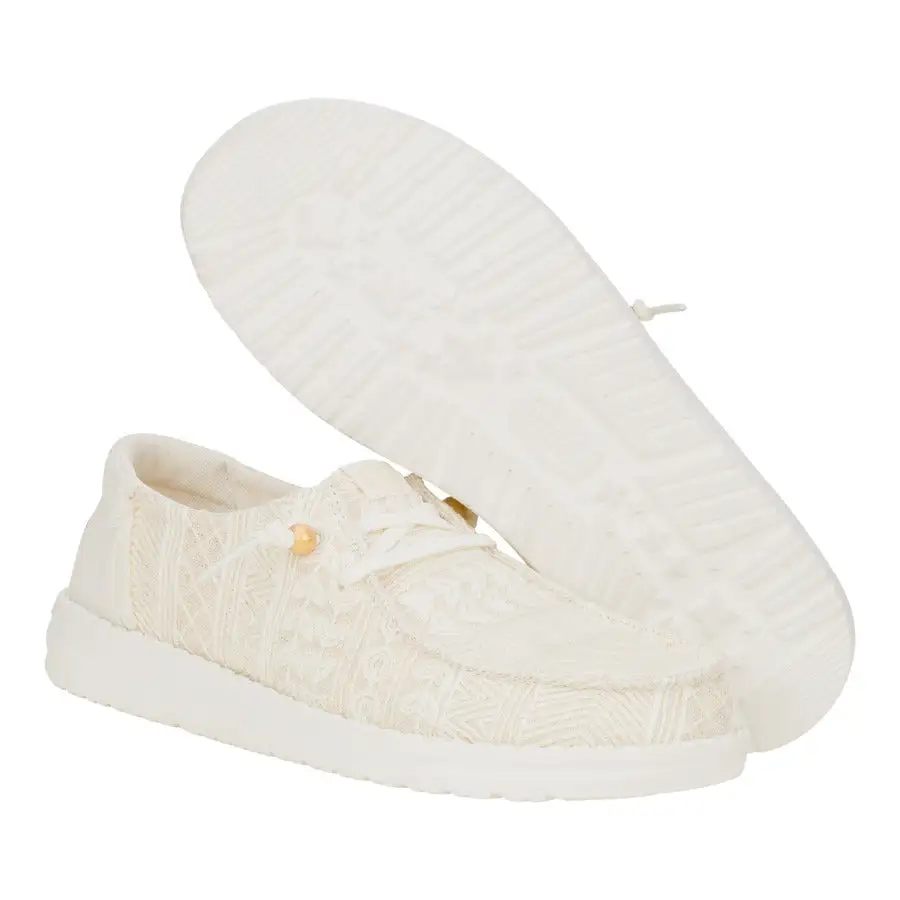 Wendy Crochet Lace - White/Gold