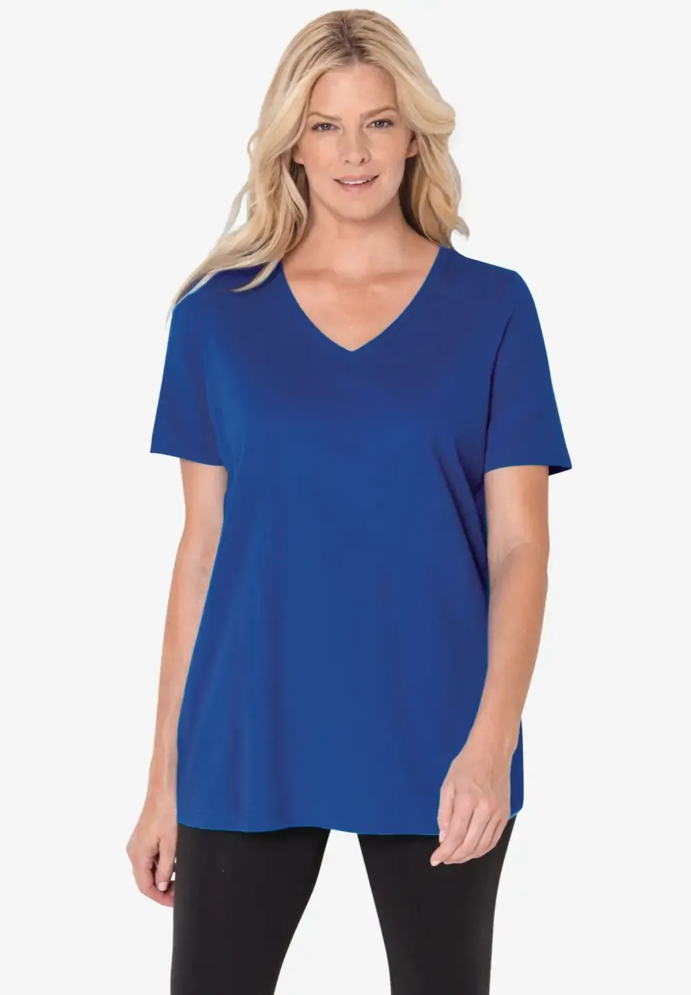 Perfect Short-Sleeve V-Neck Tee