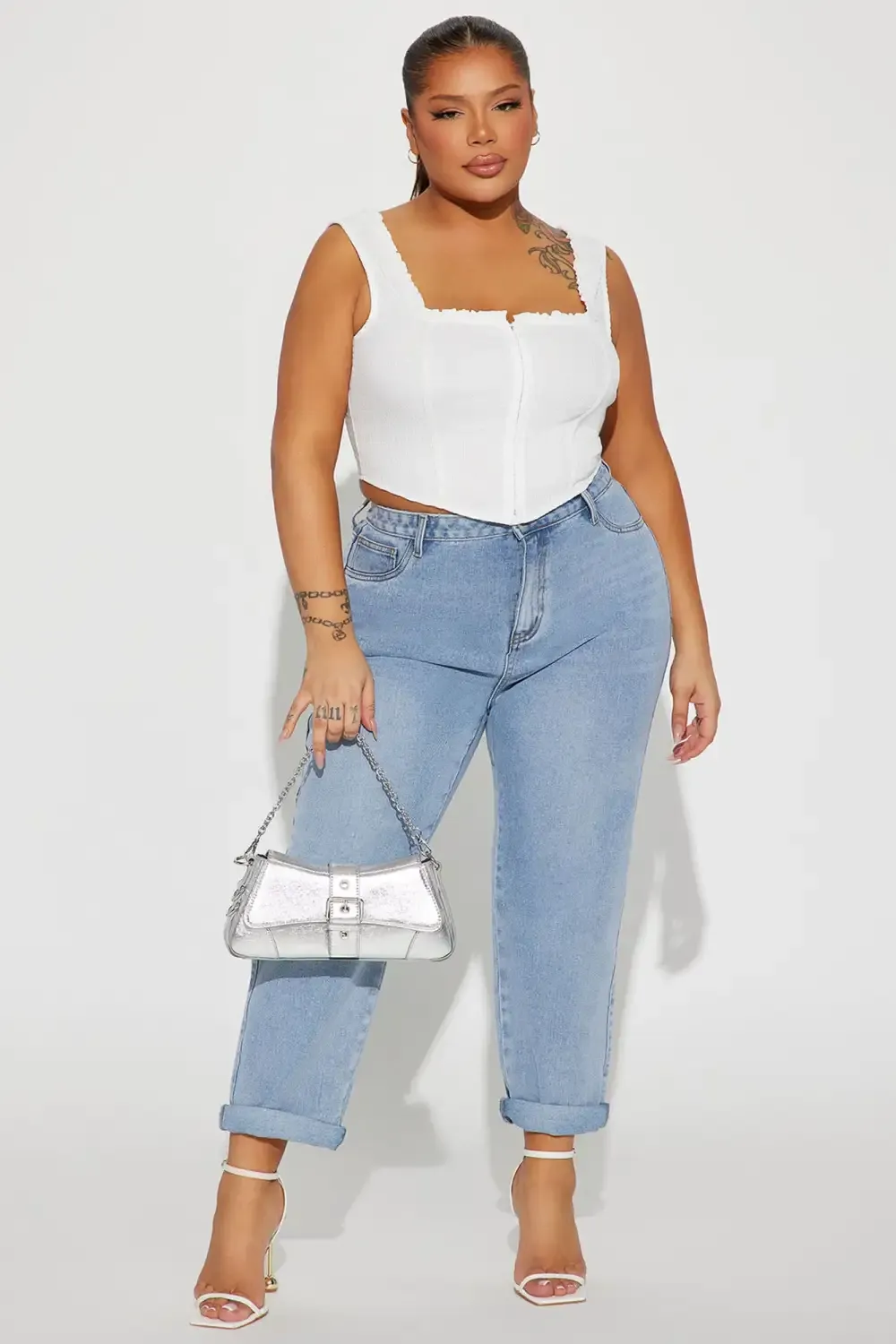 So Far So Good Non Stretch Mom Jeans - Light Wash