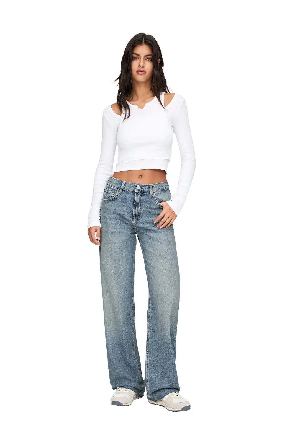 Jeans rectos tiro alto