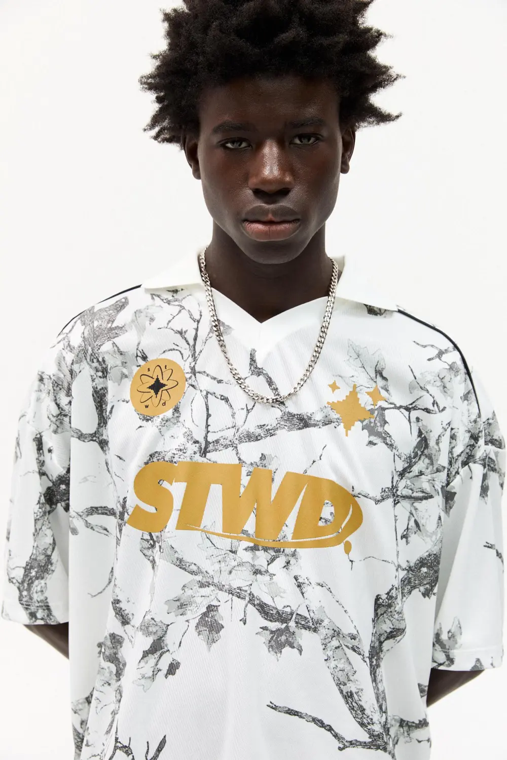 STWD polo collar T-shirt