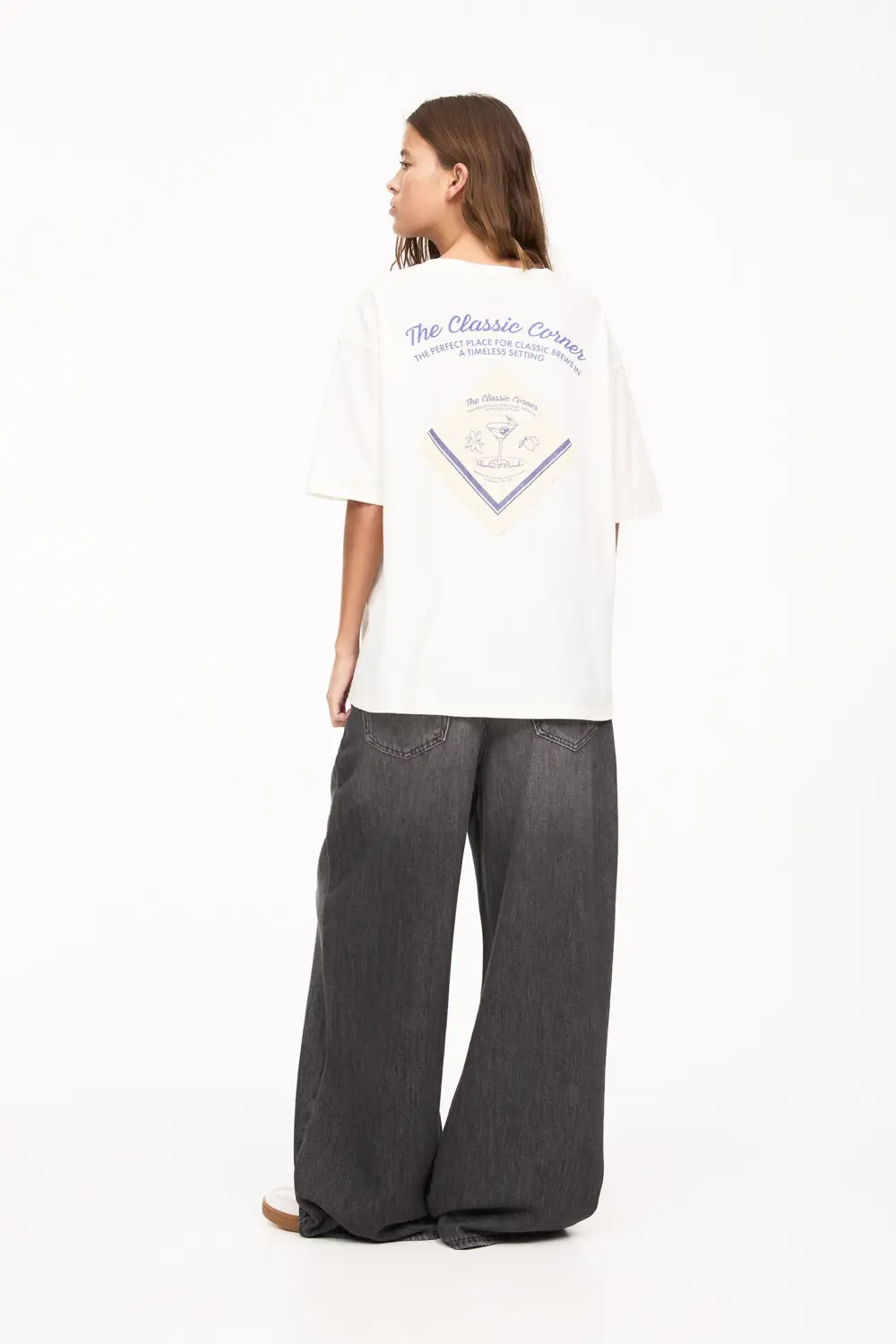 Camiseta blanca gráfico servilletas