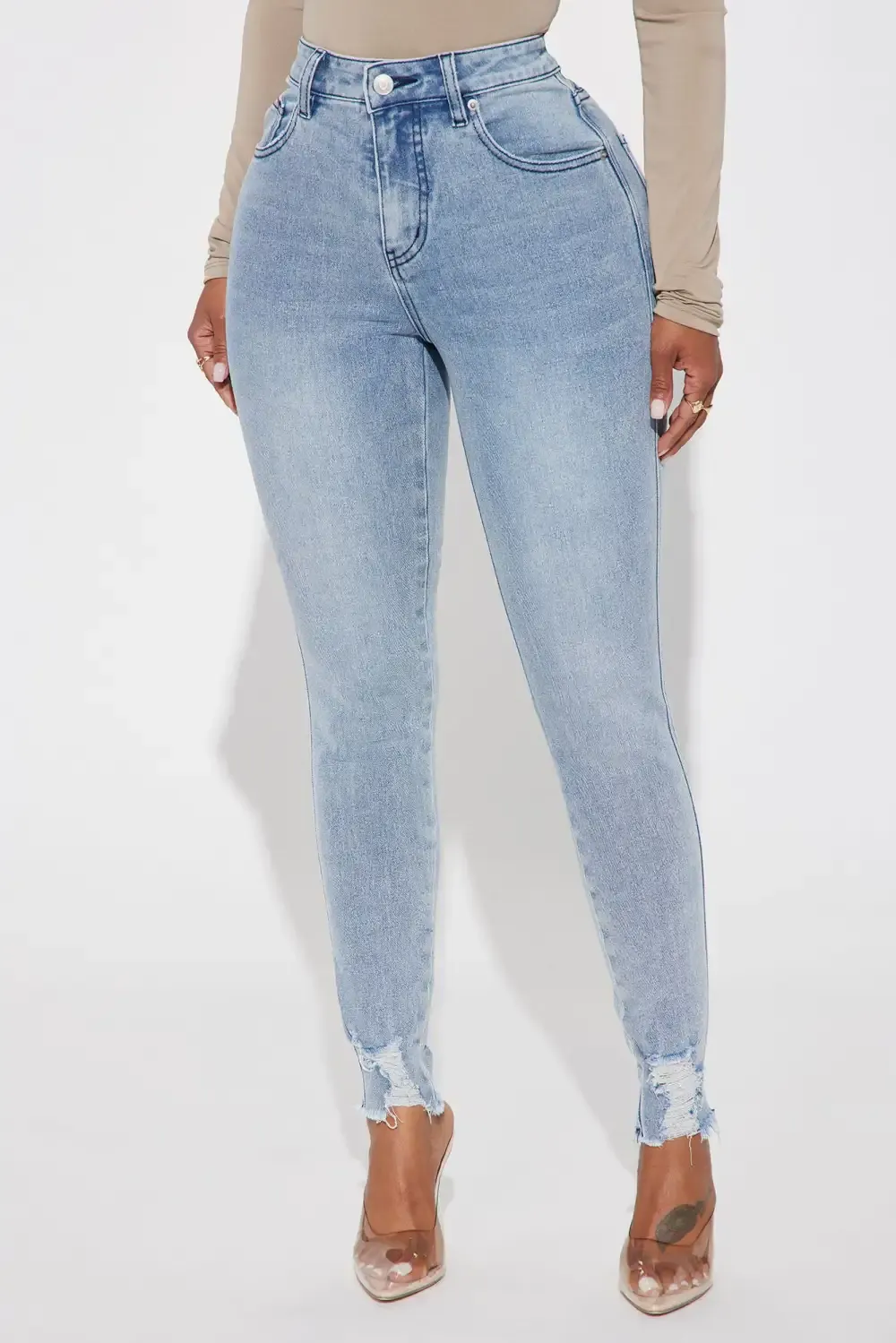 Think About It Stretch Skinny Jean - Light Wash