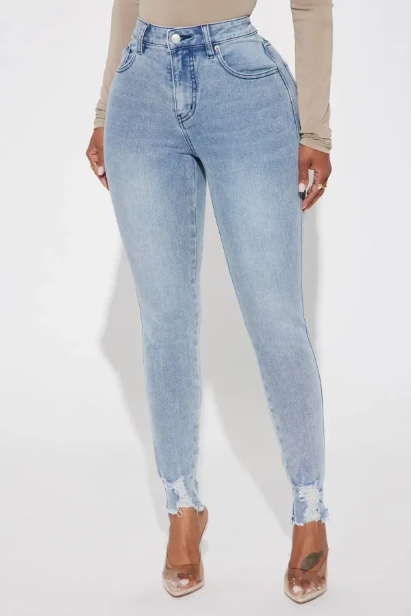 Think About It Stretch Skinny Jean - Light Wash