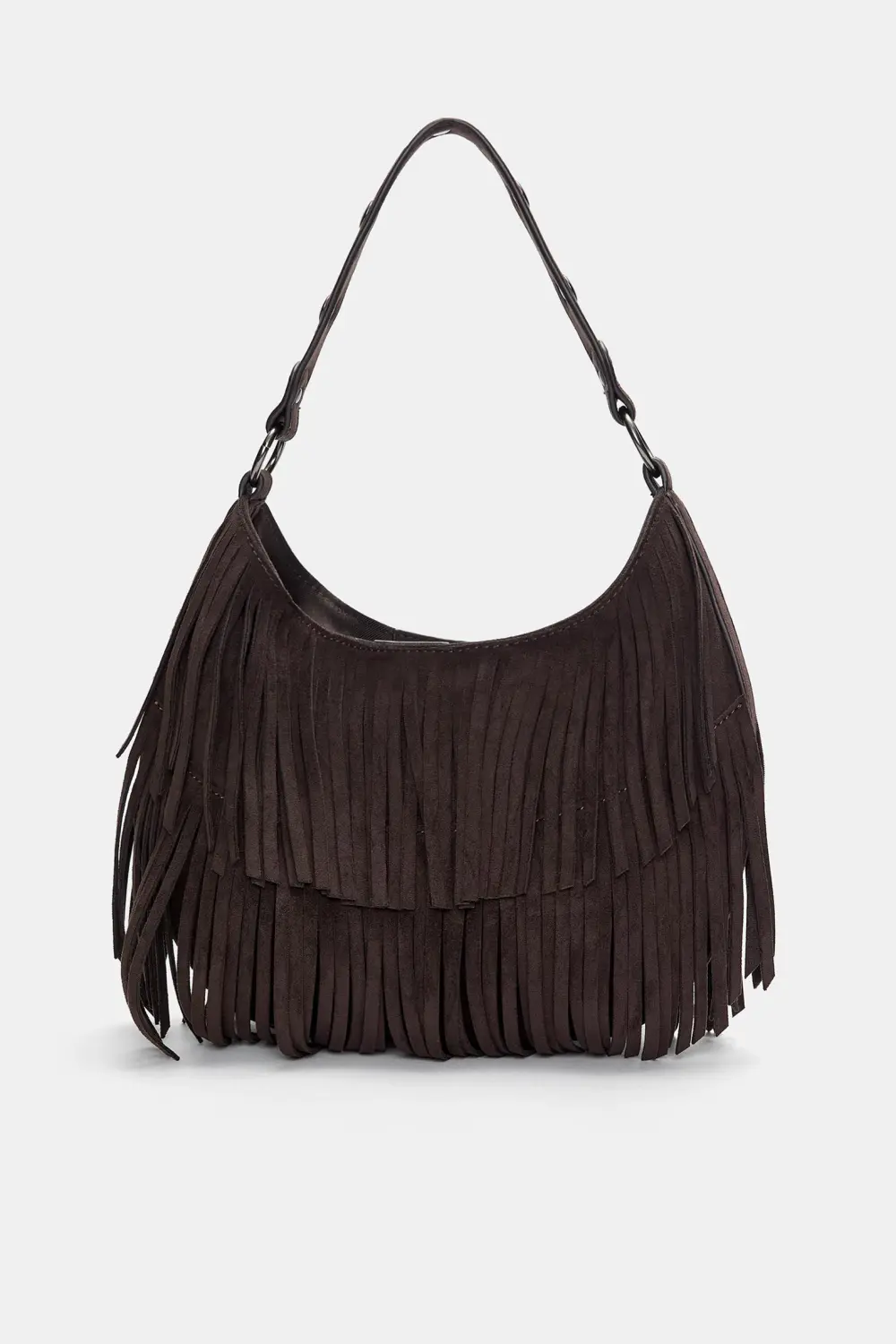 Bolso de hombro flecos