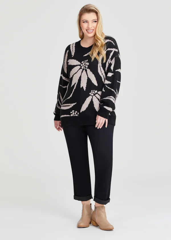 Floral Lurex Mix Jumper
