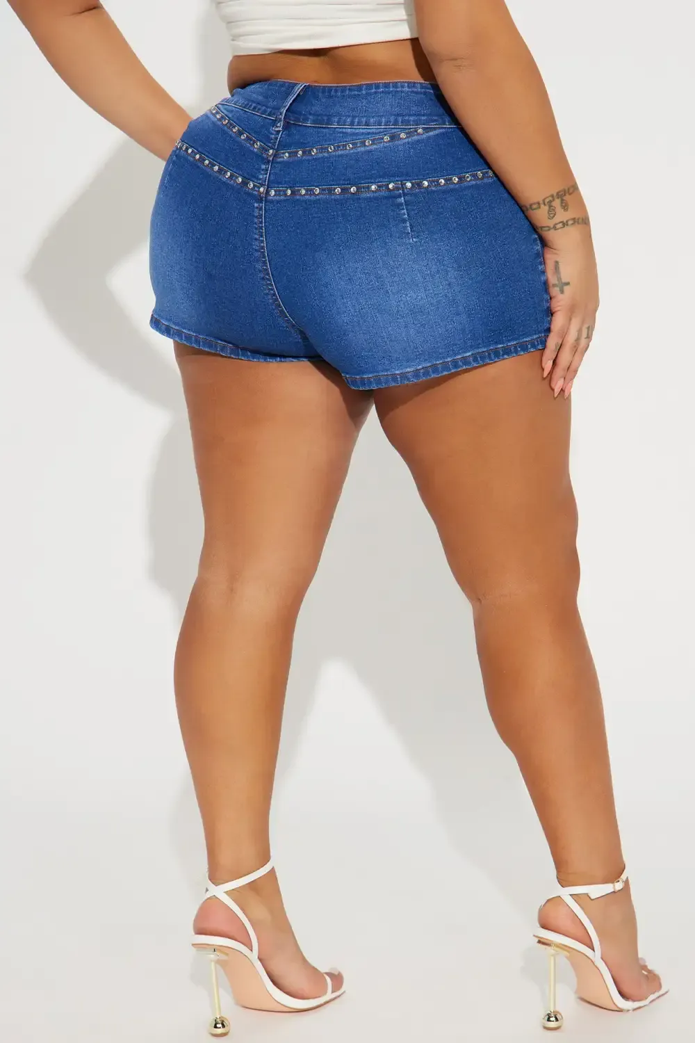 Daniel's Girl Y2K Stretch Denim Cargo Shorts - Dark Wash
