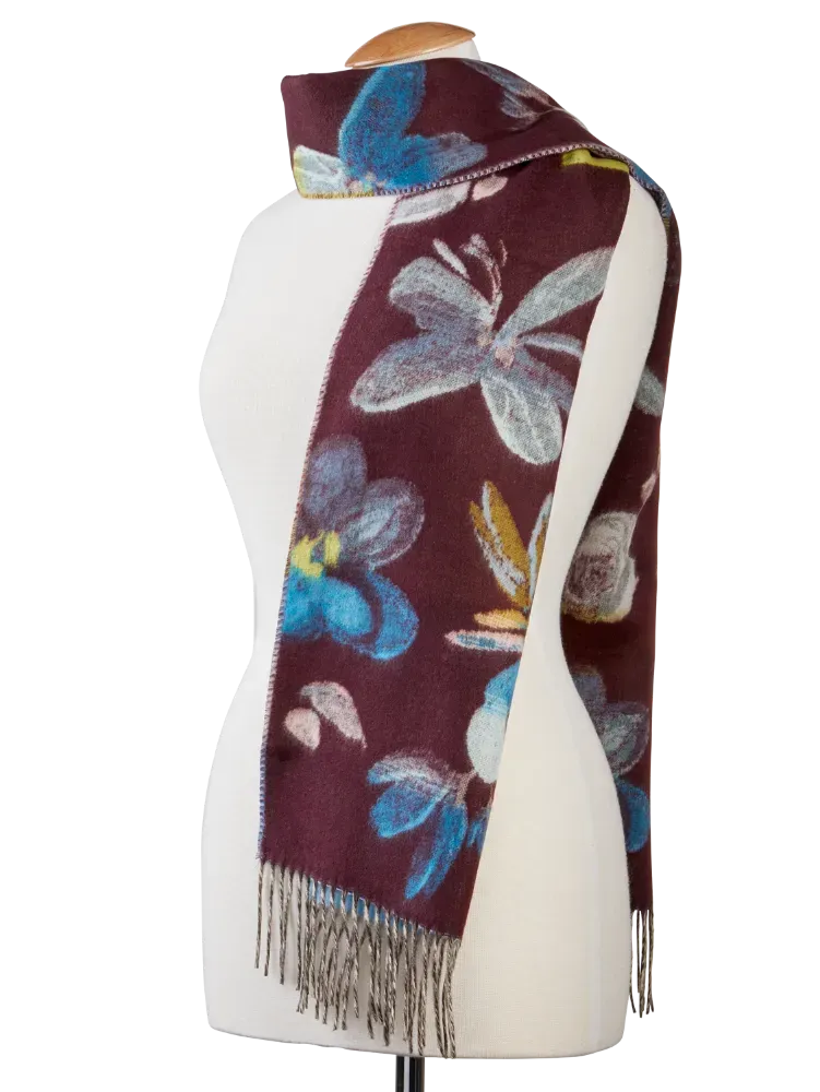 Women's Floral Print Long Scarf