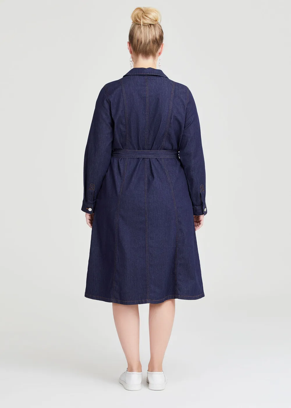 Cotton Chambray Shirt Dress