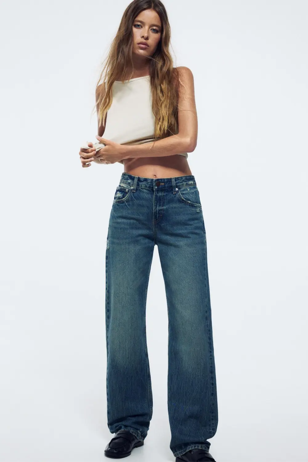 Jeans rectos tiro medio