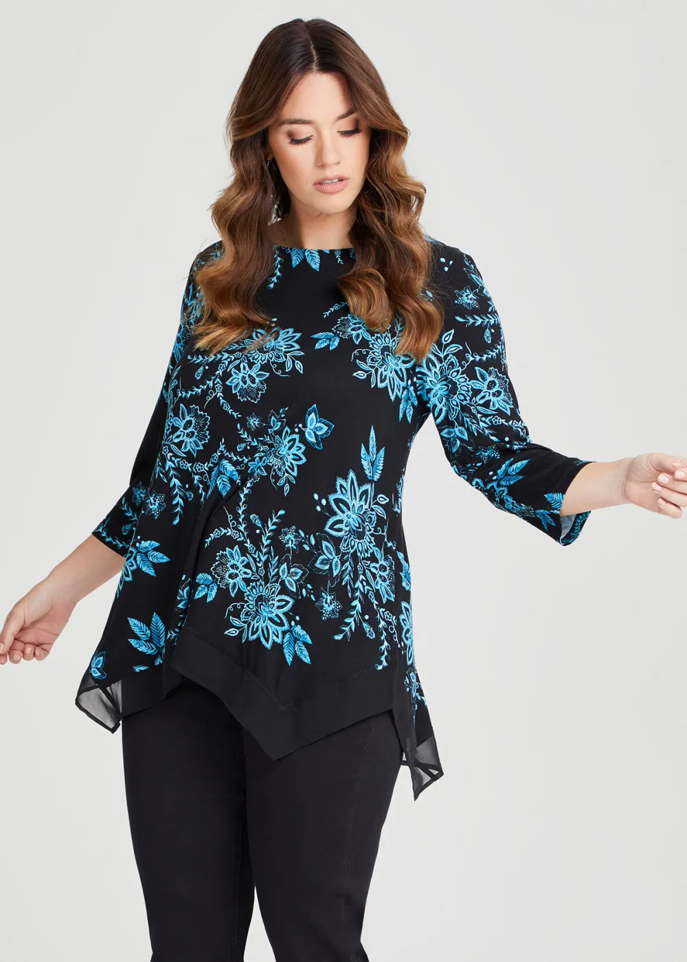Bamboo Lacy Floral Top