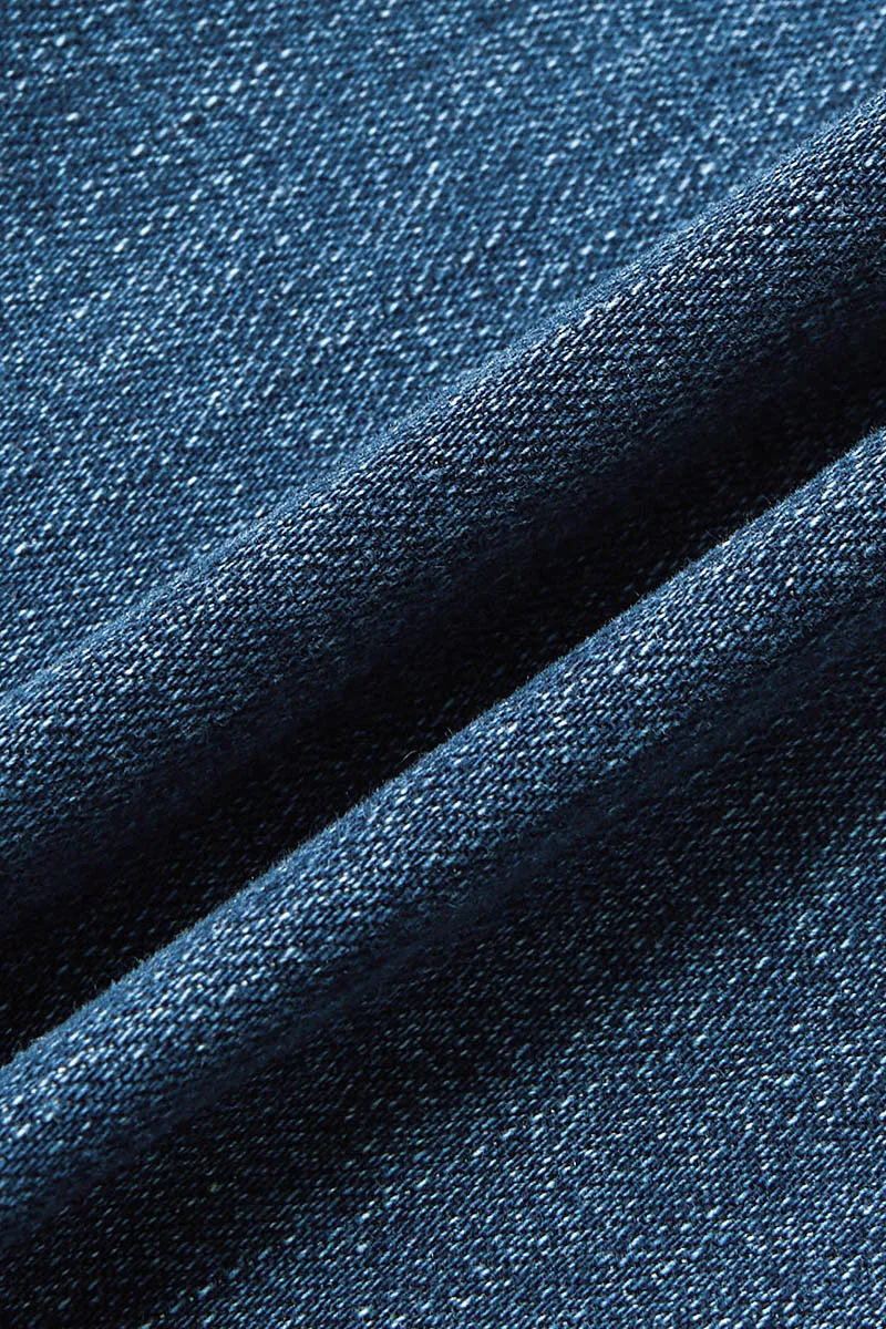 Wash Stretchy High Waist Straight Leg Jeans