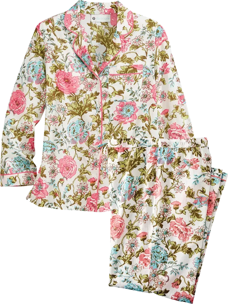 Ella Simone English Rose Cotton Lawn Pajama Set