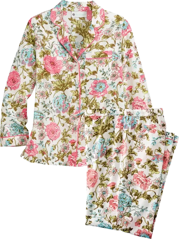 Ella Simone English Rose Cotton Lawn Pajama Set