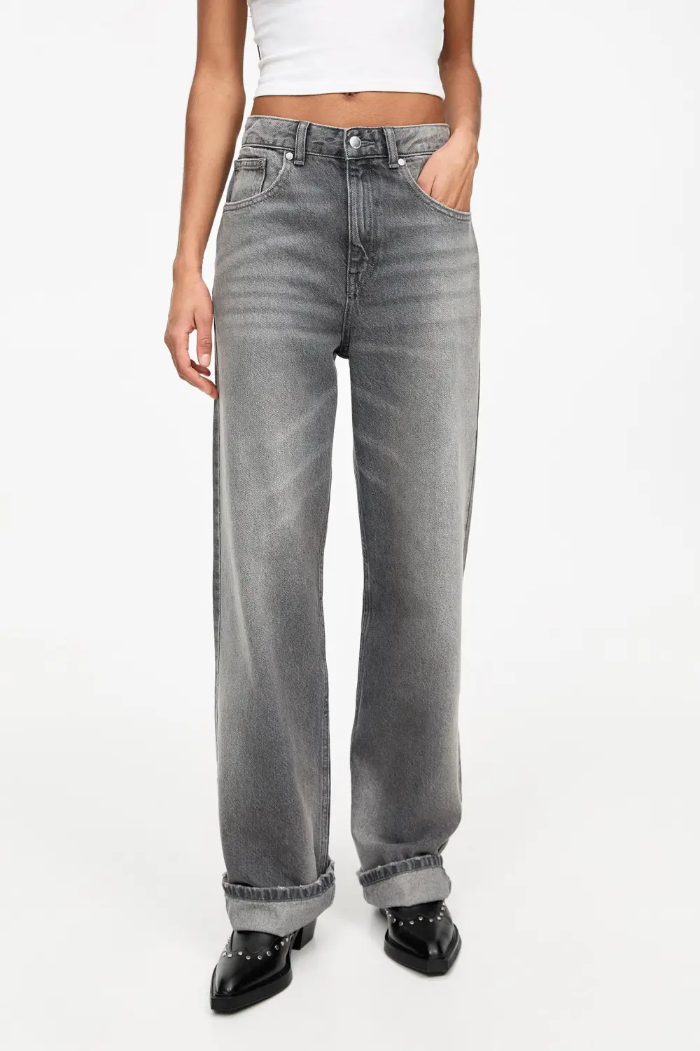 Jeans baggy vuelta bajo
