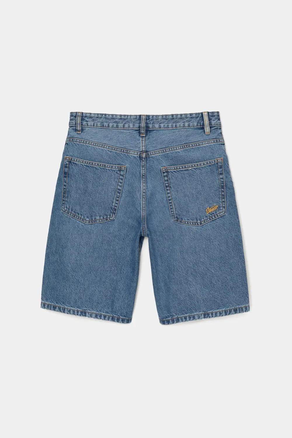 Baggy denim Bermuda shorts