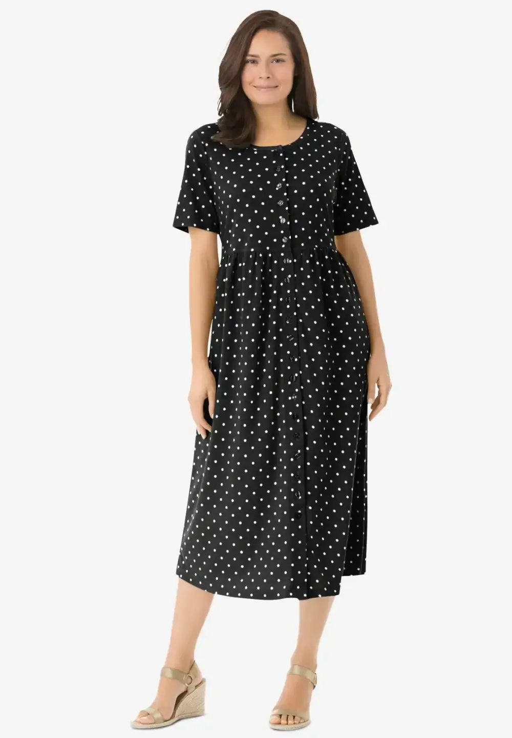 Button-Front Essential Dress