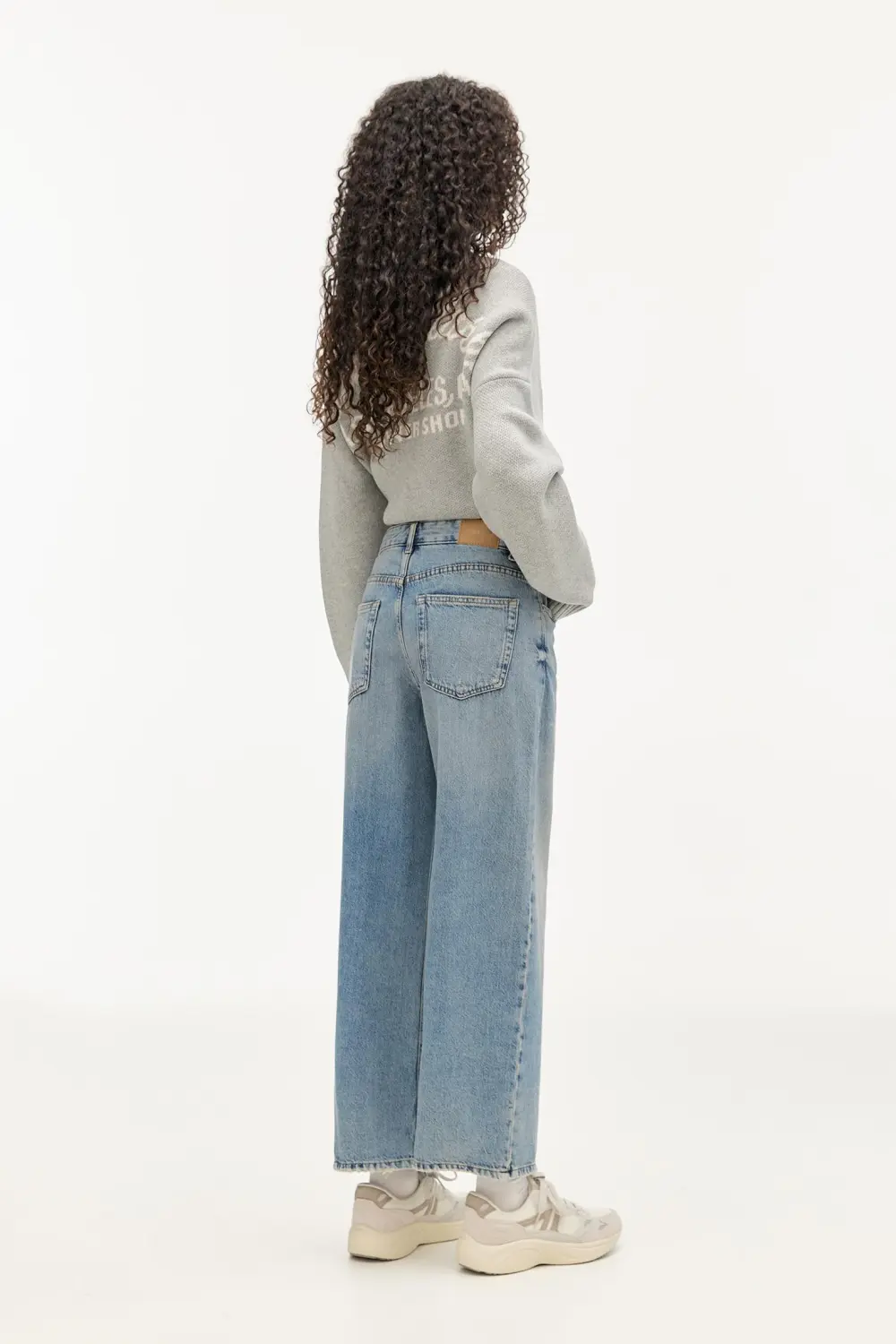 Jeans wide leg cropped