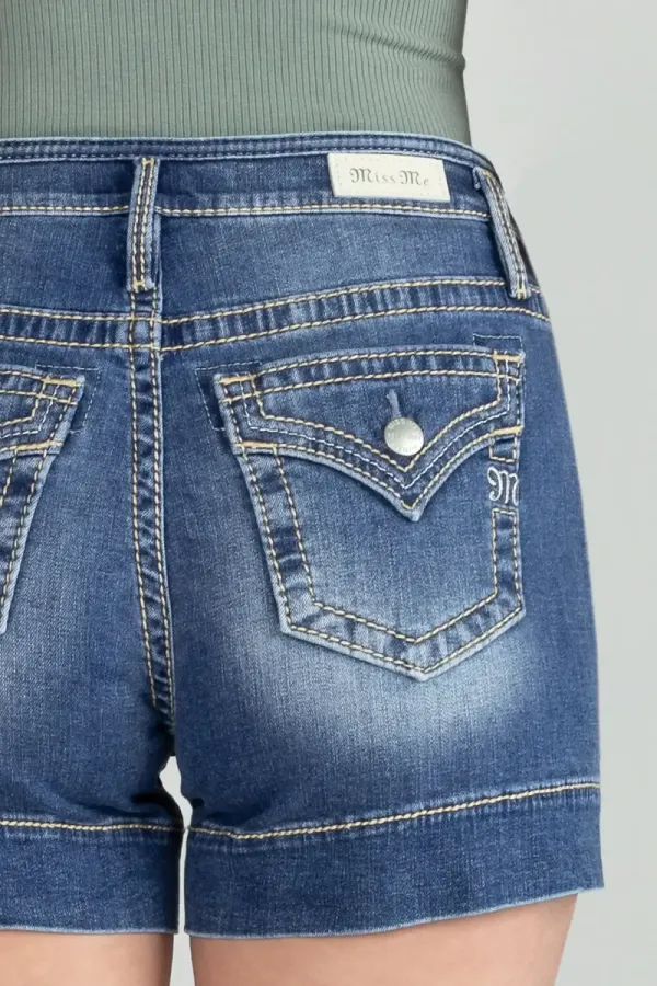 Front Button High Rise Shorts