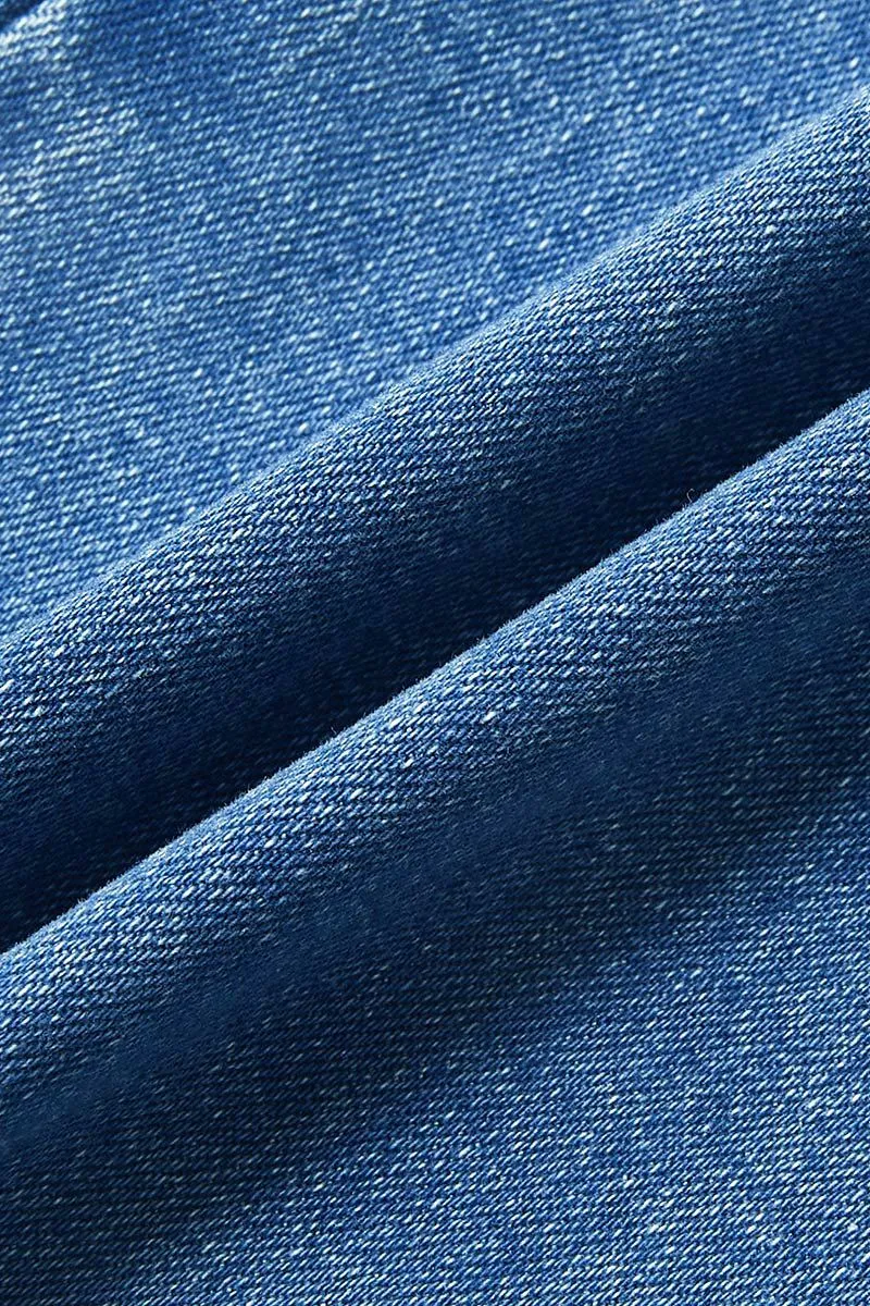 Wash Wrap Mid Rise Stretchy Flare Jeans
