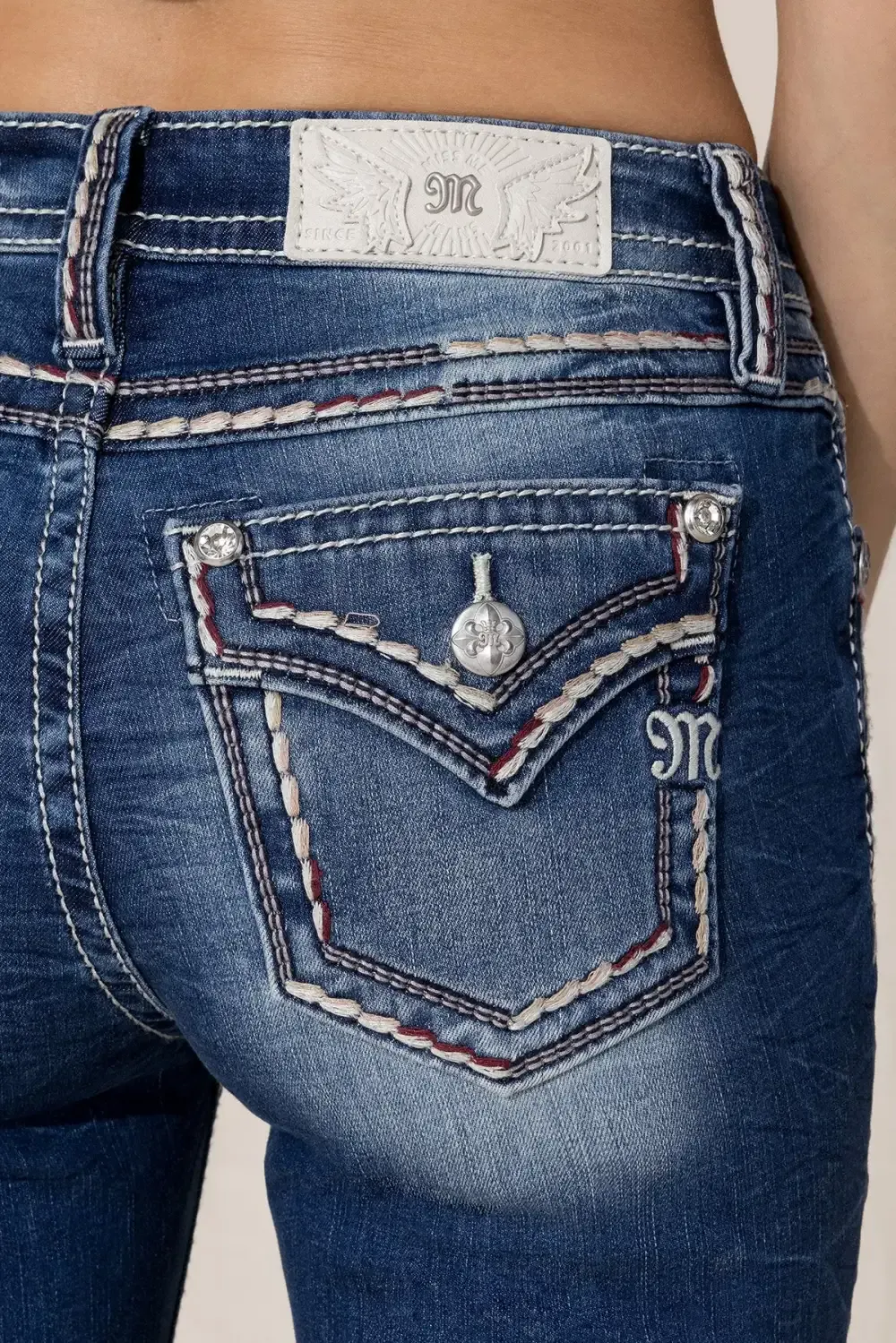 Broken Saddle Stitch Bootcut Jeans