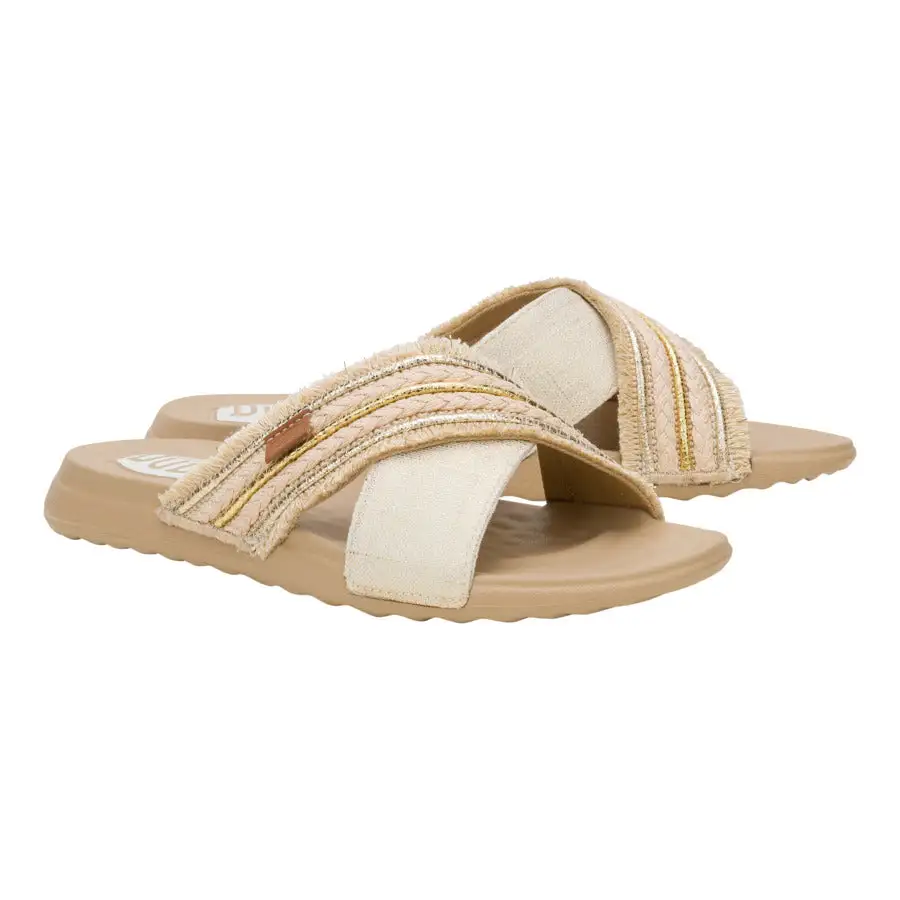 Christi Slide Novelty Fringe - Natural/Gold