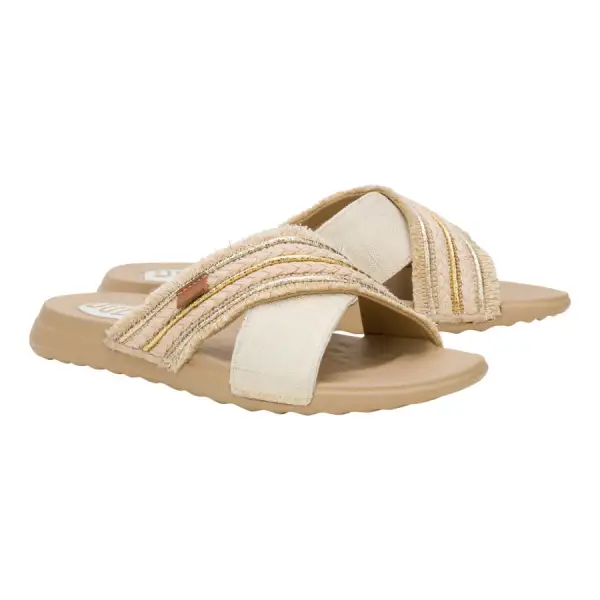 Christi Slide Novelty Fringe - Natural/Gold