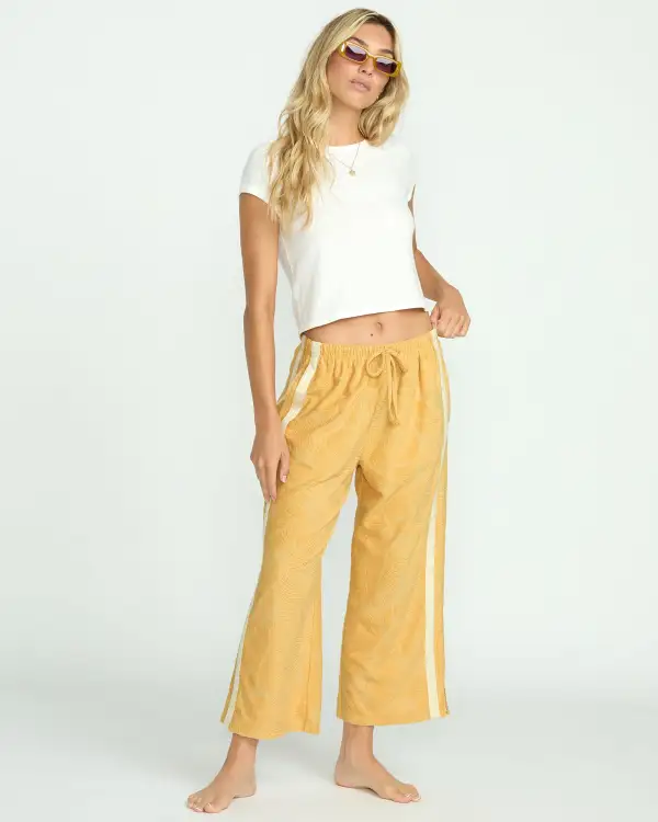 Sun Palm Terry Pants - Gold Coast