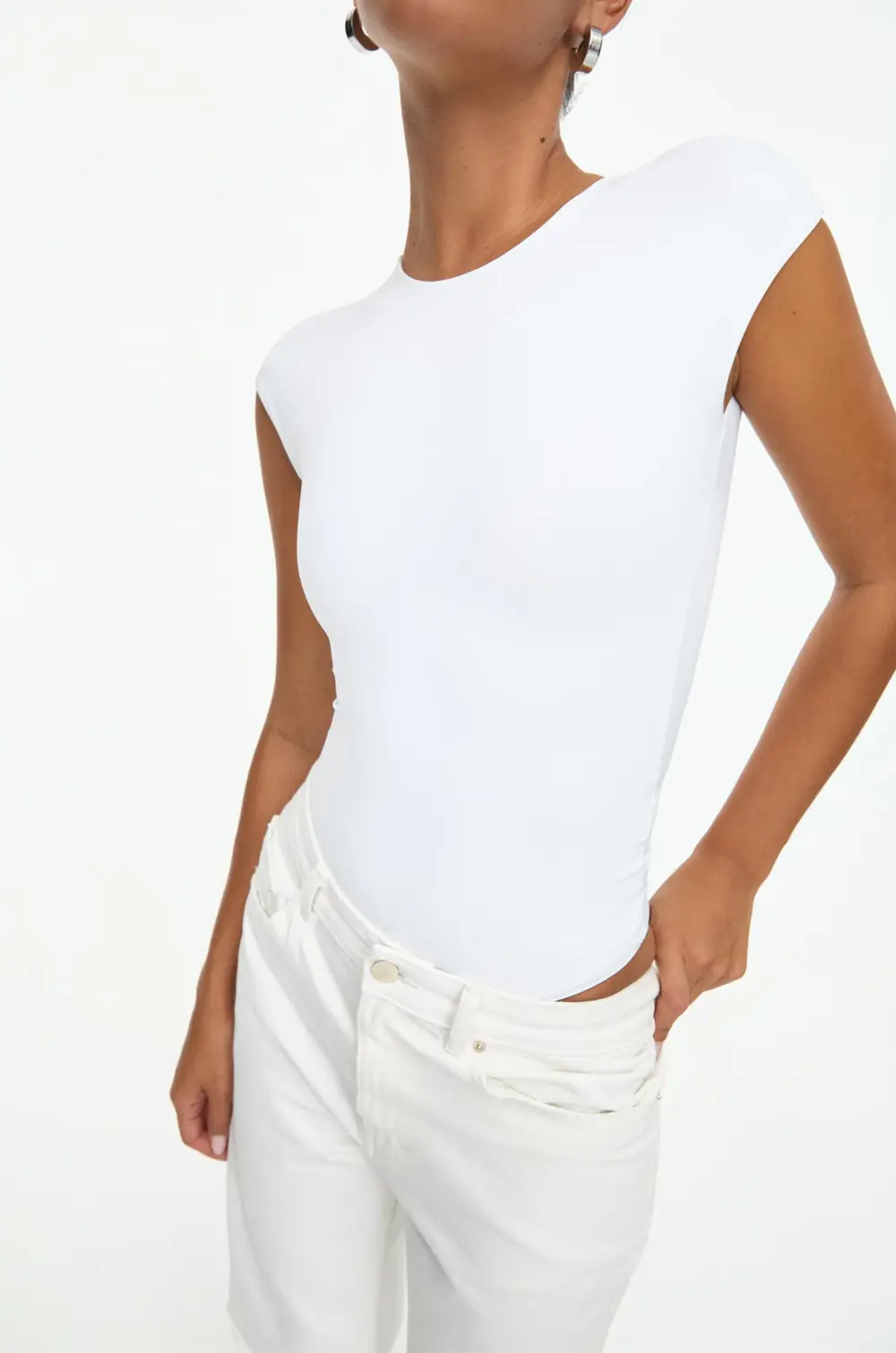 Short sleeve polyamide bodysuit