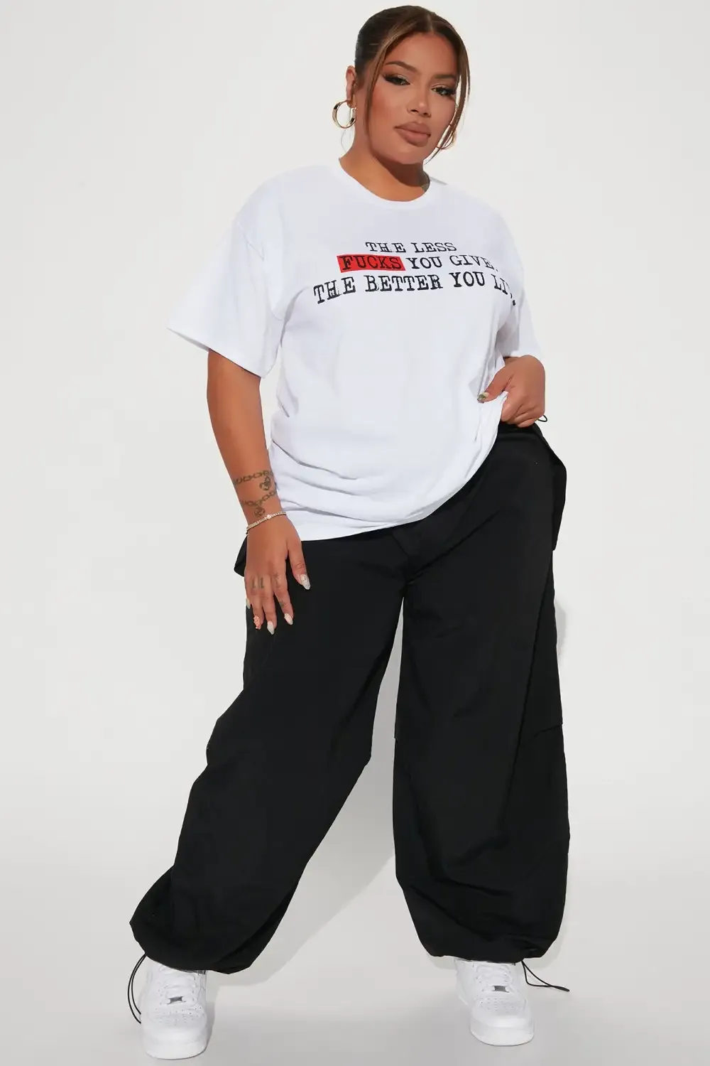 No Fucks To Give Short Sleeve Tee - White