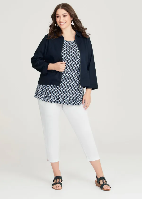 Self Check Crop Pant