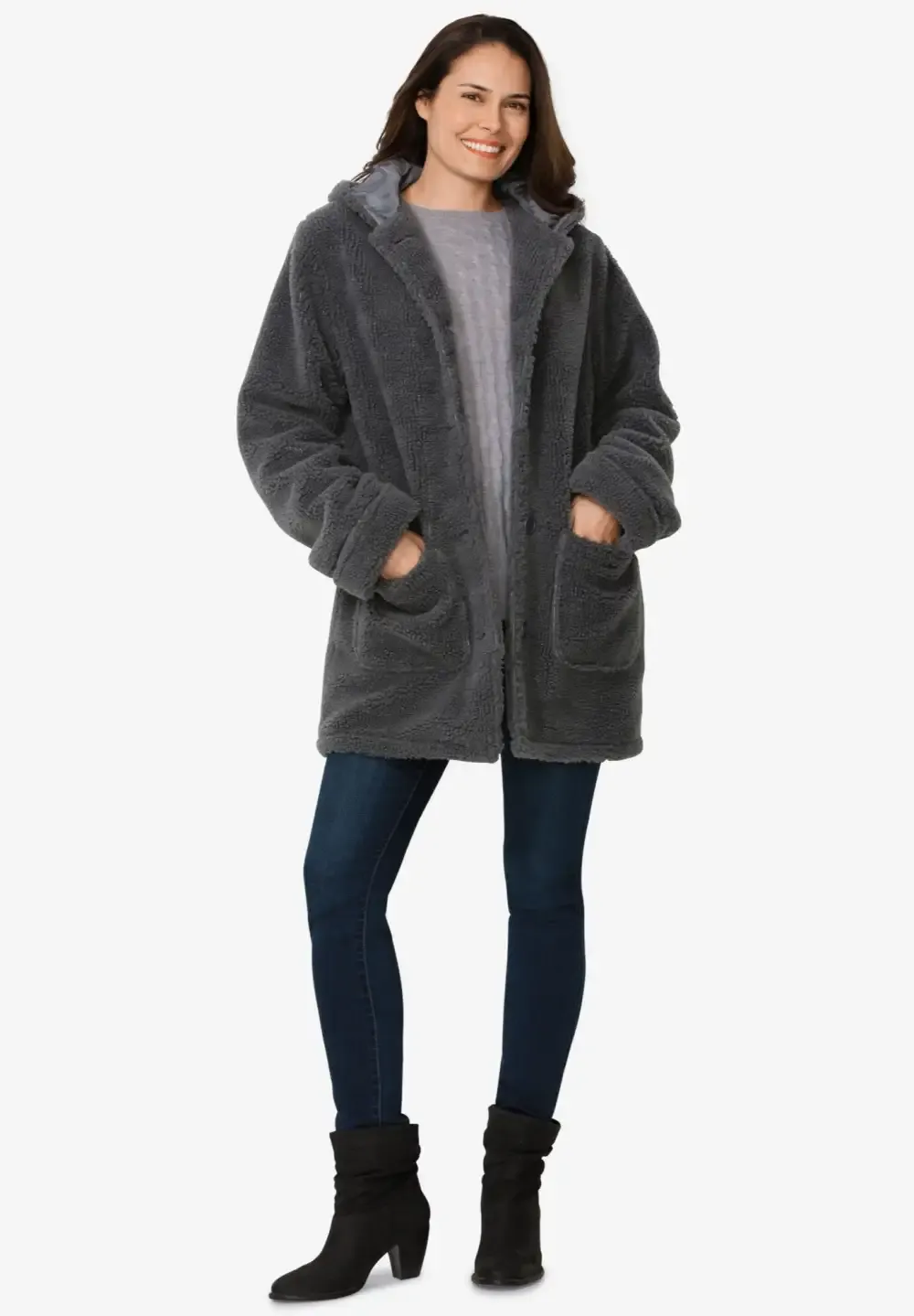 Hooded Berber Fleece Jacket