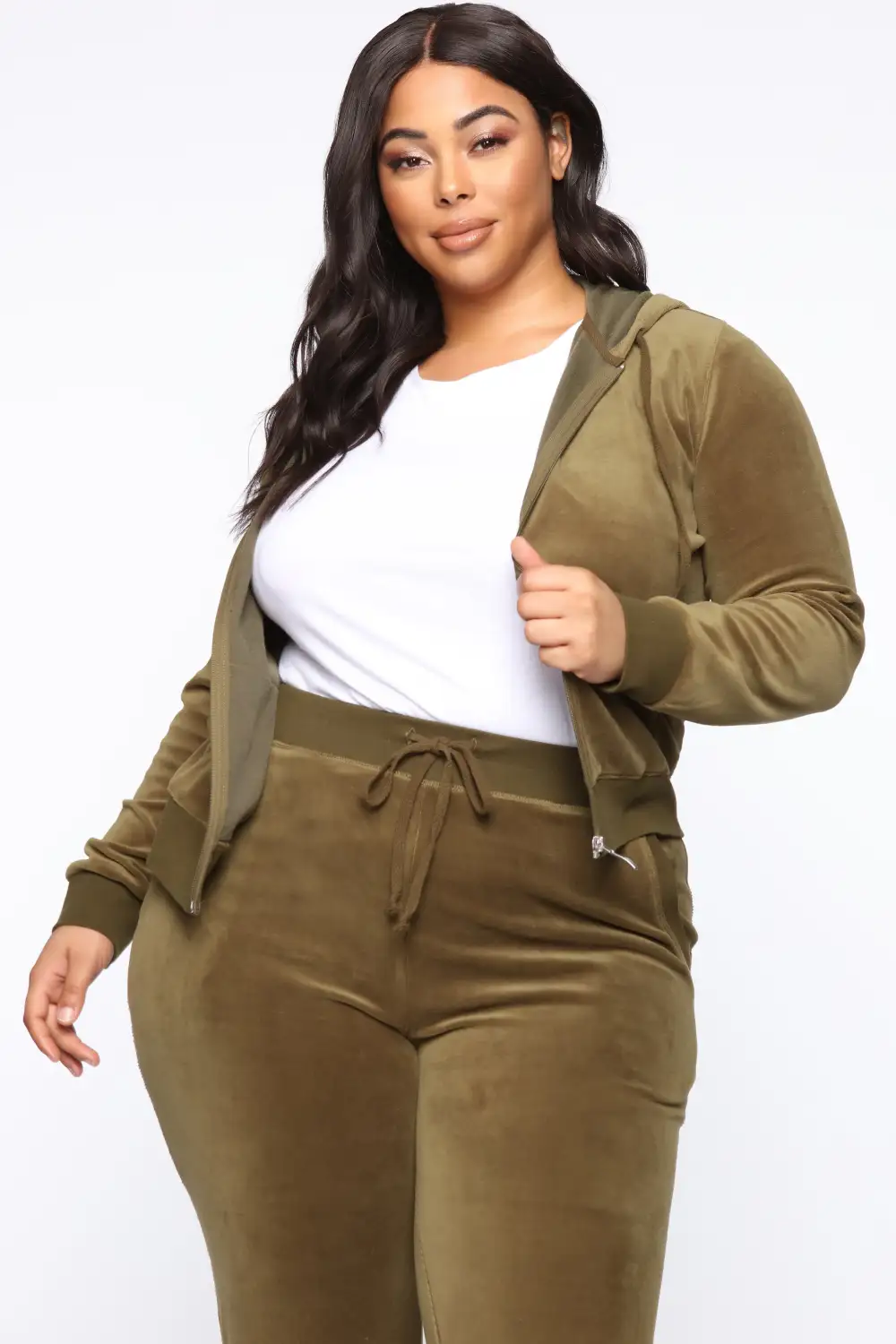 The Original Trendsetter Velour Set - Olive