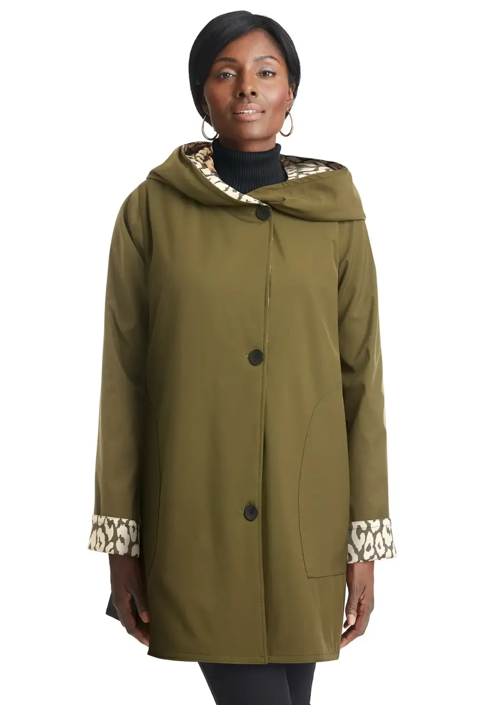 Reversible A-Line Raincoat