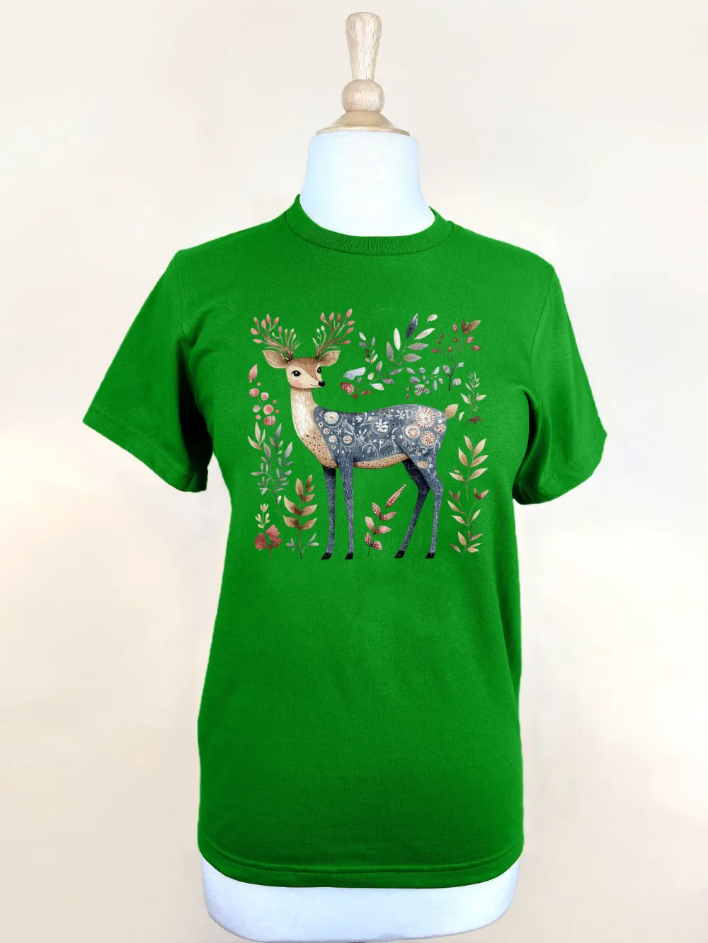 Nordic Folk Art Elk Graphic Tee