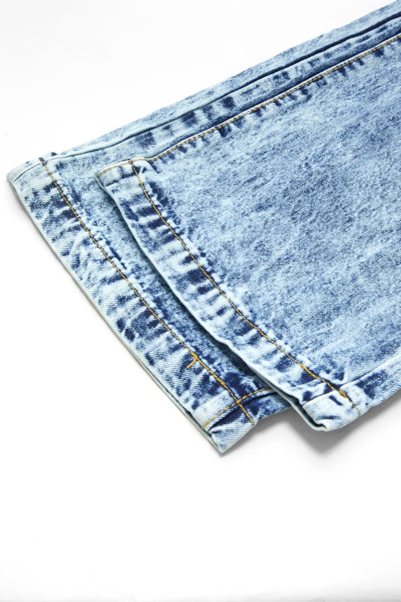 90s Vintage Cut Out High Waist Straight Leg Baggy Jeans