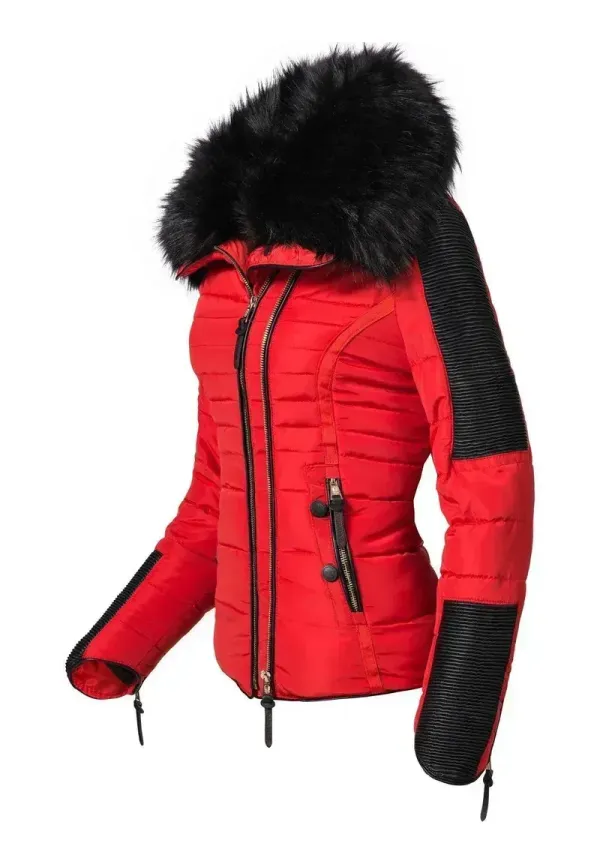 Women's short parka coat pink