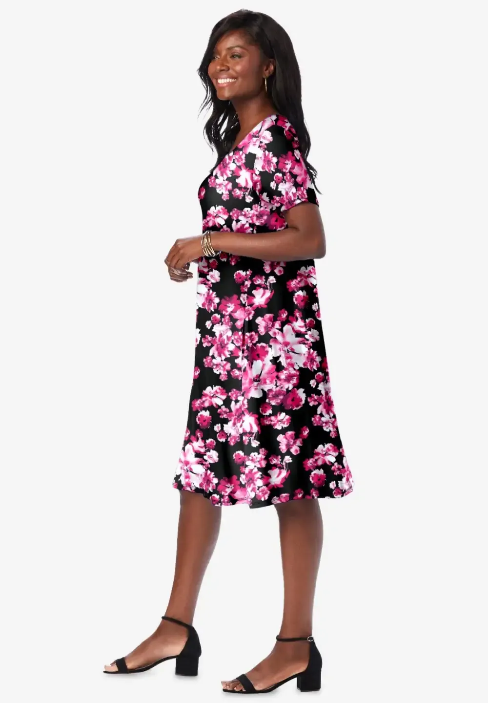 Stretch Knit A-Line Dress