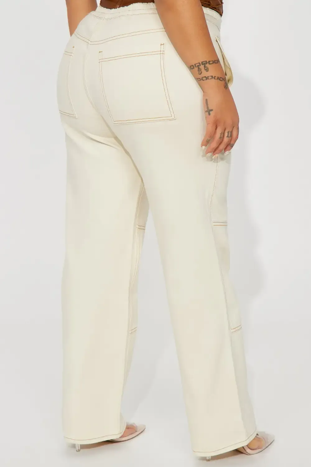 At First Glance Easy Waist Straight Leg Jeans - Ivory