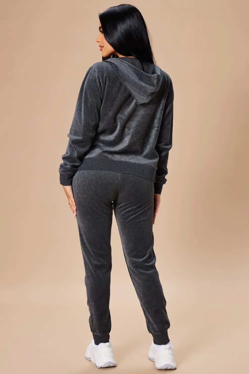 The Original Trendsetter Velour Set - Charcoal