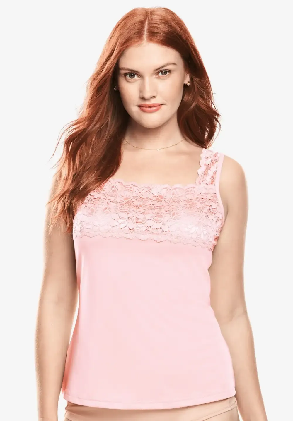 Silky Lace-Trimmed Camisole
