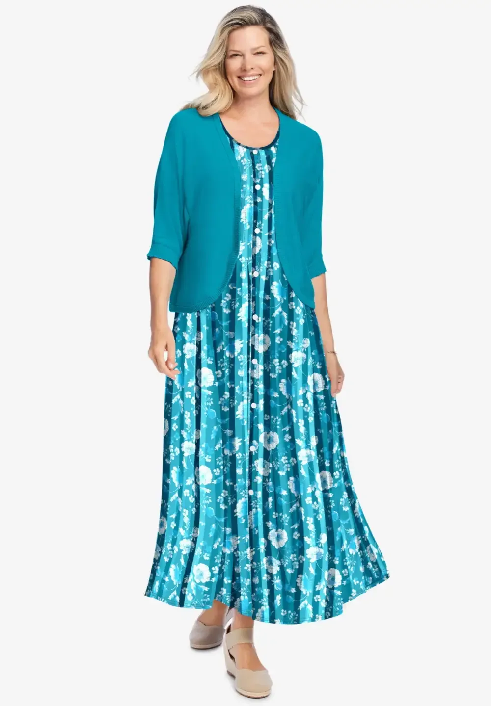 Pintucked Sleeveless Dress