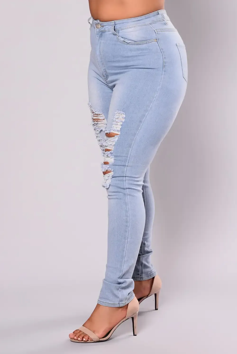 Drive To The Ocean Jeans - Light Blue Wash