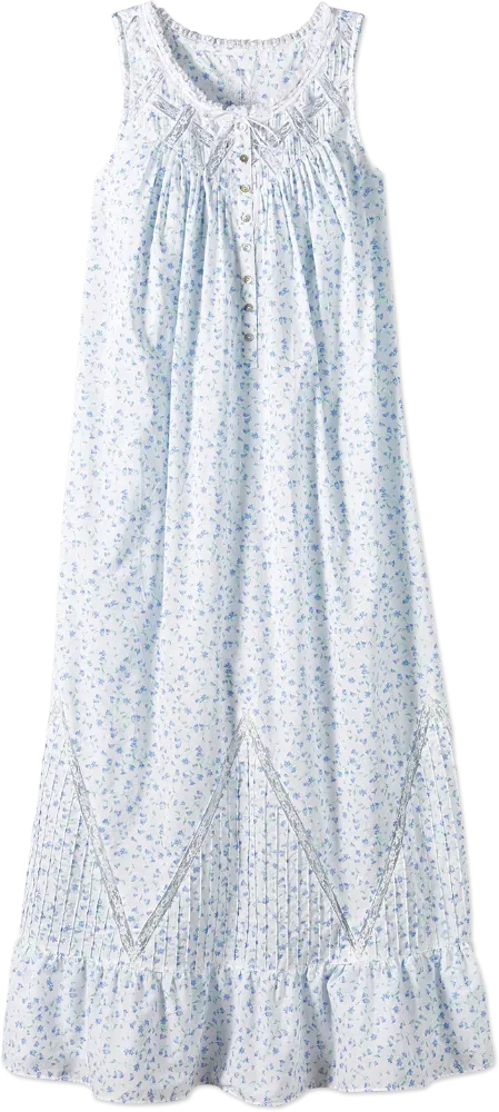 Eileen West Moonlight Sonata Long Cotton Lawn Nightgown