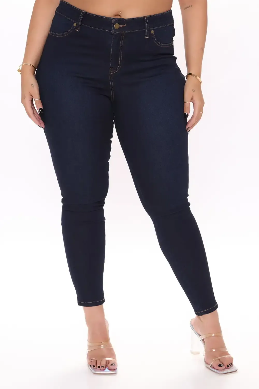 Flex Game Strong Low Rise Skinny Jeans - Dark Wash