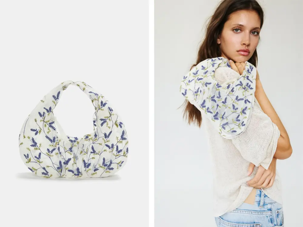 Bolso de mano flores