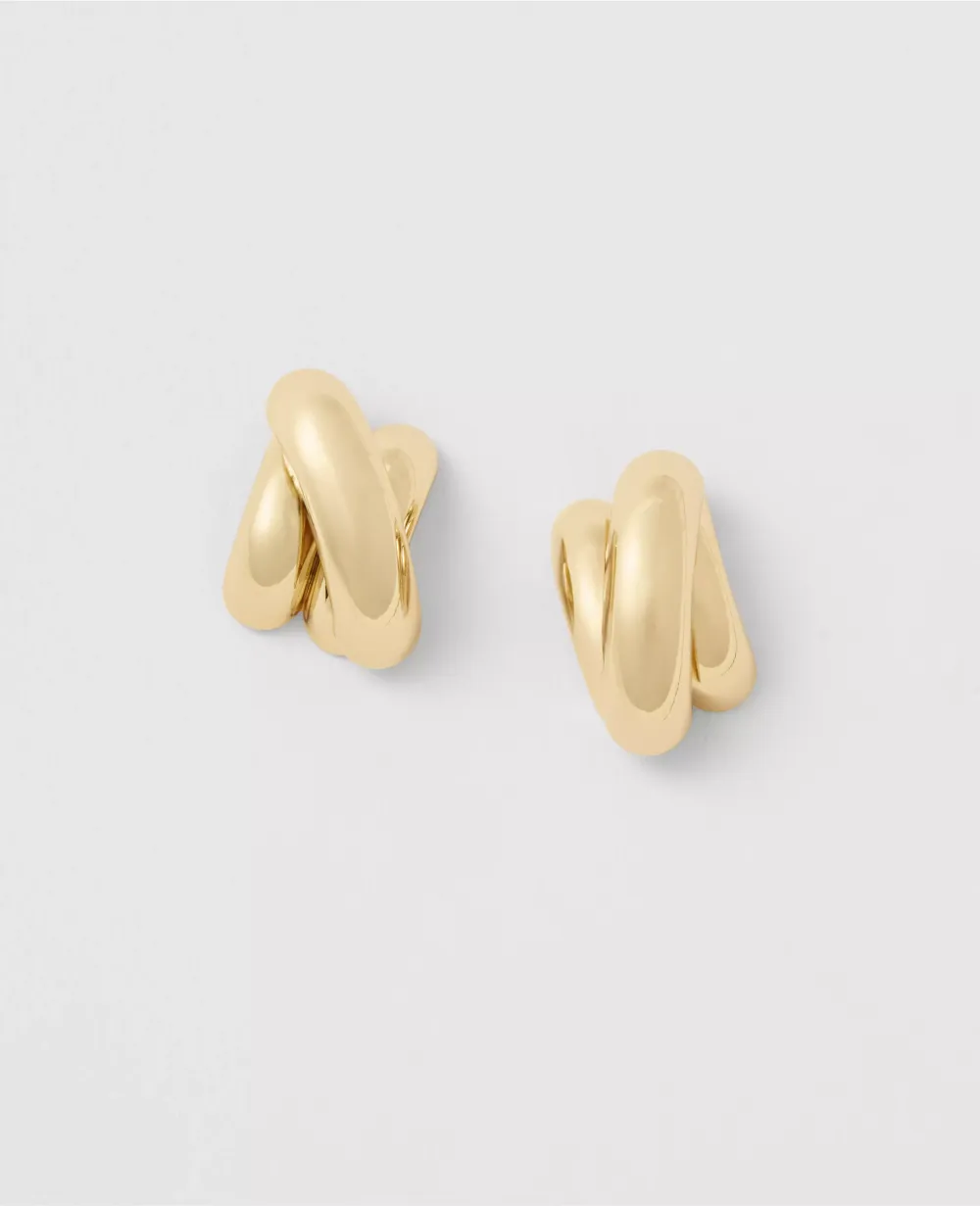 Chunky Criss Cross Stud Earrings